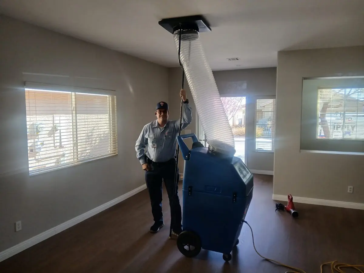 Professional Dryer Vent Cleaning work inside a San Leandro home